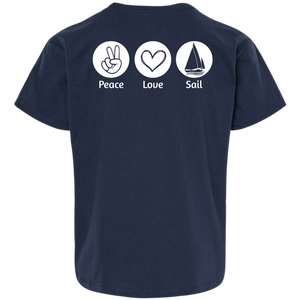 Adult Peace Love Swim/Sail Tee