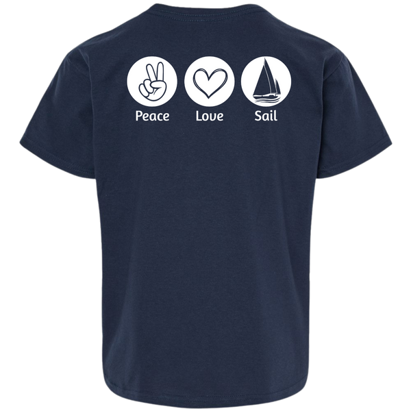 Adult Peace Love Swim/Sail Tee