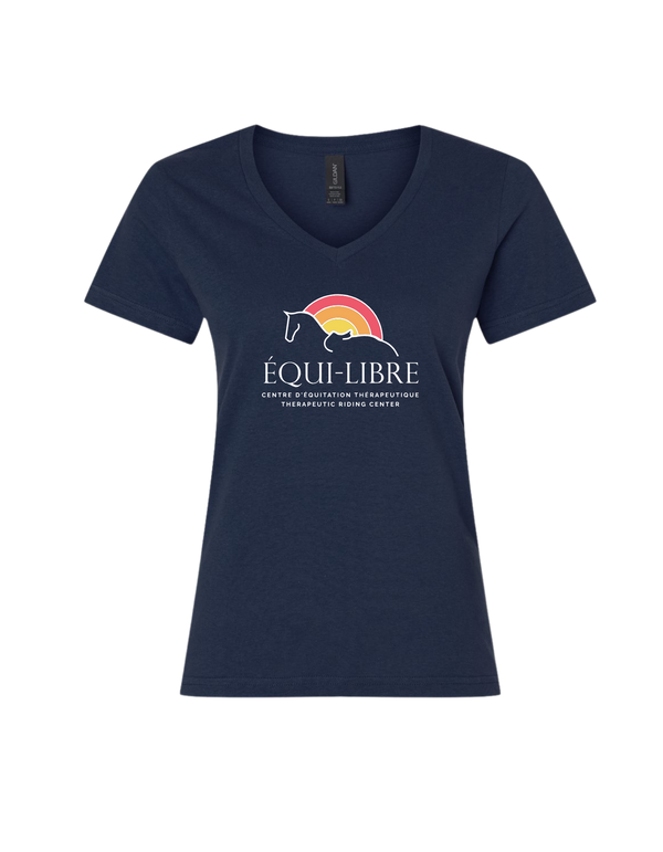 Adult Women's Équi-Libre V-Neck T-shirt