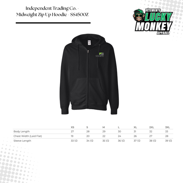 Independent Trading Co. - Sweat à capuche zippé mi-lourd - SS4500Z