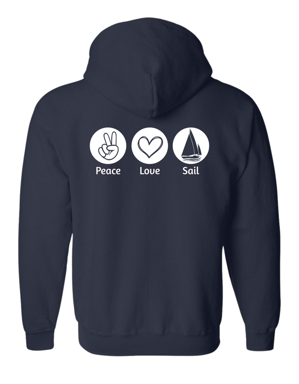 Sweat à capuche jeunesse Peace Love Swim/Sail