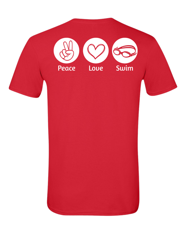 Youth Peace Love Swim/Sail Tee