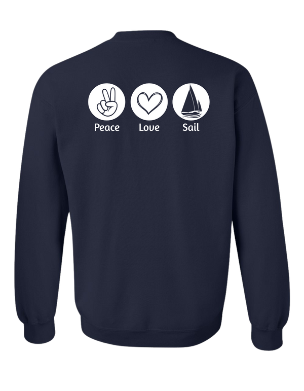 Crewneck Peace Love Swim/Sail pour jeunes