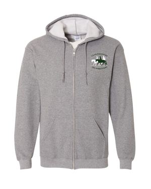 Embroidered Club Équestre Les Forestiers - Zip Up Hoodie