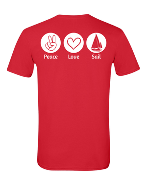 T-shirt adulte Peace Love Swim/Sail