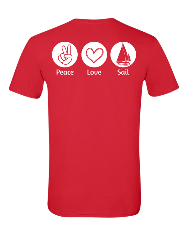 Youth Peace Love Swim/Sail Tee