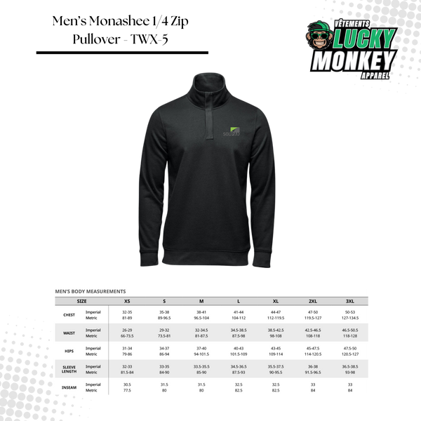 Pull zippé 1/4 Monashee pour homme - TWX-5