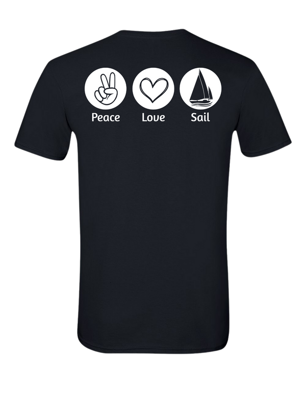 Youth Peace Love Swim/Sail Tee