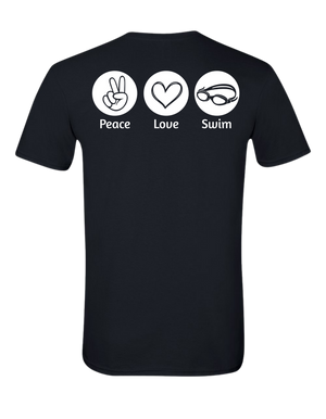 T-shirt adulte Peace Love Swim/Sail