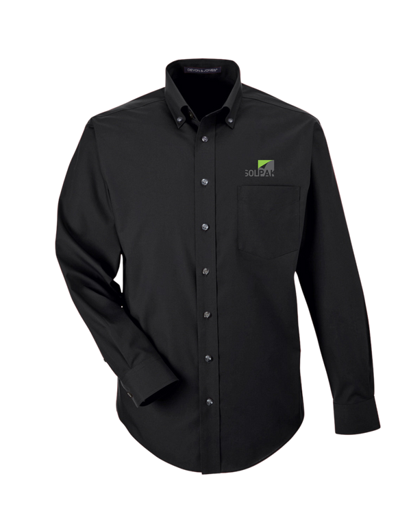 Devon & Jones Men's Solid Broadcloth Woven Shirt - D620