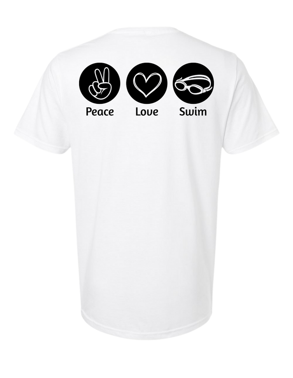 Youth Peace Love Swim/Sail Tee