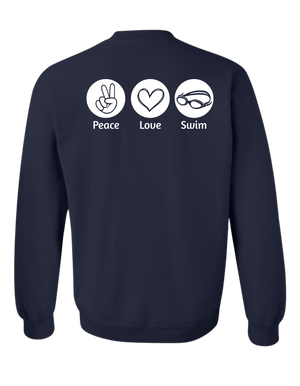 Adult Peace Love Swim/Sail Crewneck