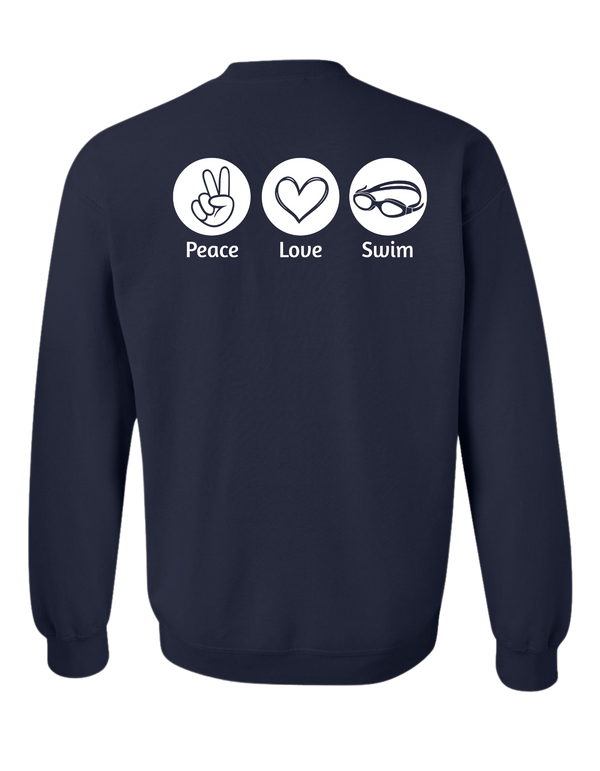 Crewneck Peace Love Swim/Sail pour jeunes