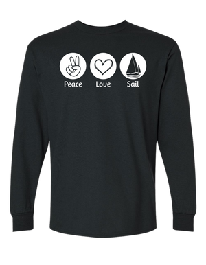 T-shirt manches longues Adulte Peace Love Swim/Sail