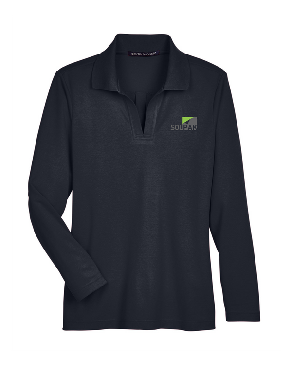 Polo à manches longues pour femme Devon &amp; Jones - DG20LW