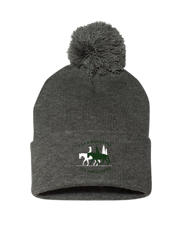 Tuque à pompon brodée – Club Équestre Les Forestiers