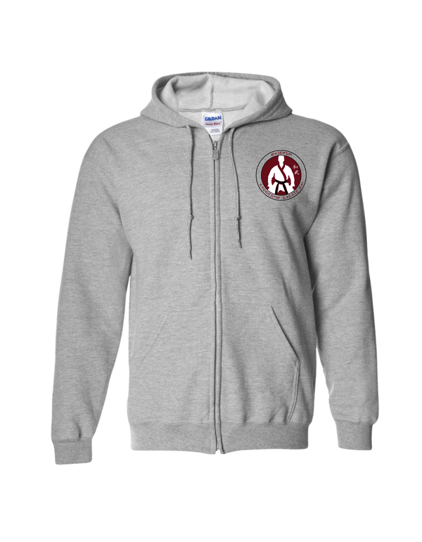 Sweat à capuche zippé unisexe brodé Wasenshi Kyokushin Karate