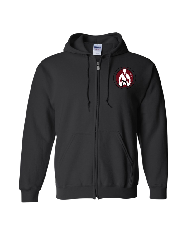 Sweat à capuche zippé unisexe brodé Wasenshi Kyokushin Karate