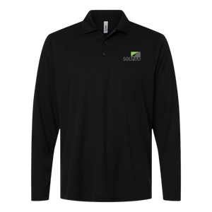 Embroidered Men's Nova Performance Long Sleeve Pique Polo - CE108L