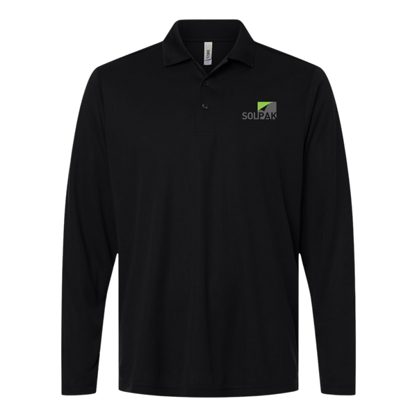 Embroidered Men's Nova Performance Long Sleeve Pique Polo - CE108L