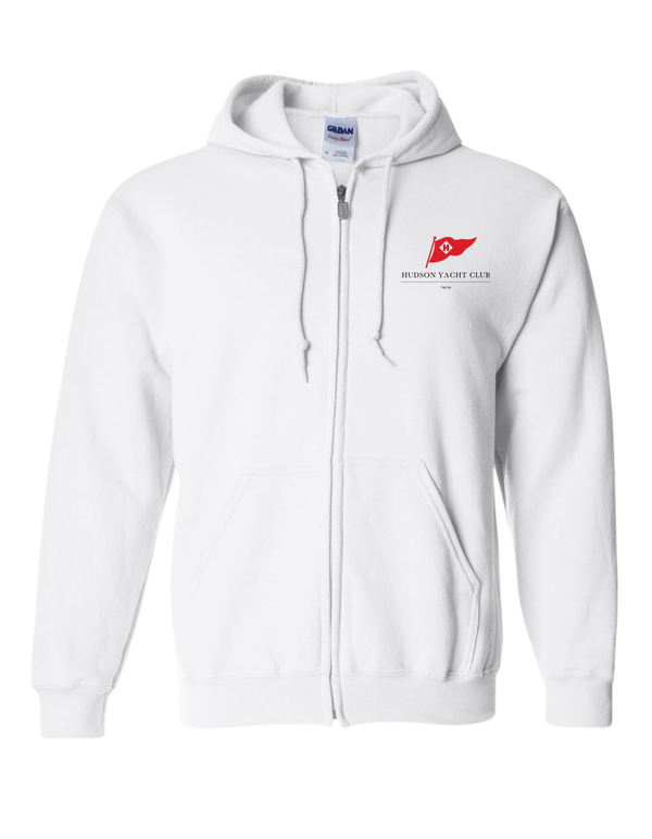 Adult Embroidered Hudson Yacht Club Zip Up Hoodie - Personalized