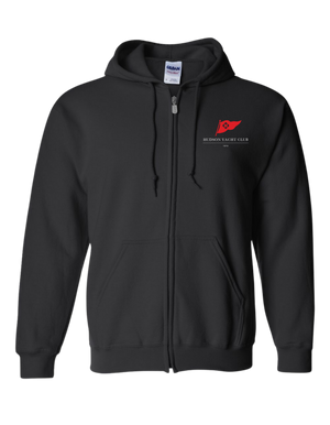 Sweat zippé à capuche brodé Hudson Yacht Club pour adulte - Personnalisé