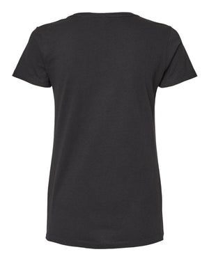 M&O 4810 Women's Gold Soft Touch T-Shirt, back view - Black