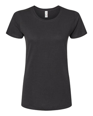 M&O 4810 Women's Gold Soft Touch T-Shirt, front view - Black
