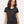 M&O 4810 Women's Gold Soft Touch T-Shirt, model front view - Black