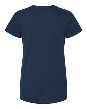 M&O 4810 Women's Gold Soft Touch T-Shirt, back view - Deep Navy