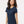 M&O 4810 Women's Gold Soft Touch T-Shirt, model side view - Deep Navy