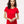 M&O 4810 Women's Gold Soft Touch T-Shirt, model front view - Deep Red