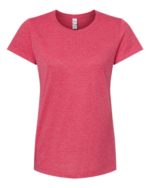 M&O 4810 Women's Gold Soft Touch T-Shirt, front view - Heather Pink
