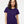 M&O 4810 Women's Gold Soft Touch T-Shirt, model front view - Purple