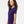 M&O 4810 Women's Gold Soft Touch T-Shirt, model side view - Purple