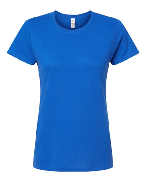 M&O 4810 Women's Gold Soft Touch T-Shirt, front view - Royal