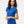 M&O 4810 Women's Gold Soft Touch T-Shirt, model side view - Royal