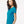 M&O 4810 Women's Gold Soft Touch T-Shirt, model side view - Sapphire