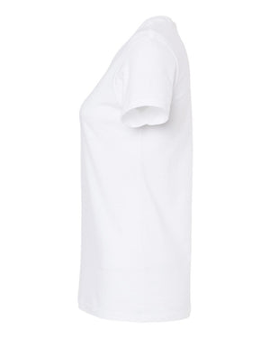 M&O 4810 Women's Gold Soft Touch T-Shirt, side view - White