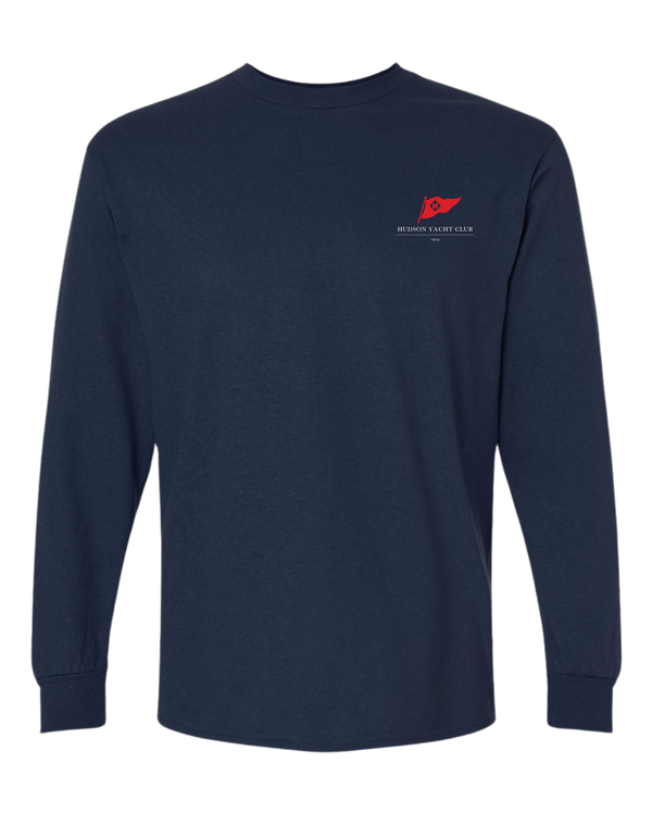Adult Hudson Yacht Club Long Sleeve Tee - Personalized