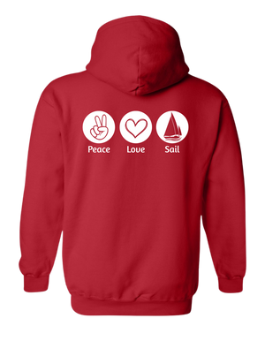 Adult Peace Love Swim/Sail Hoodie