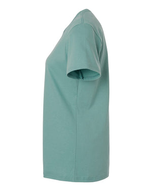 Gildan 5000L Women's Heavy Cotton™ T-Shirt, side view - Aquatic