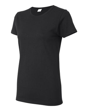 Gildan 5000L Women's Heavy Cotton™ T-Shirt, angle view - Black