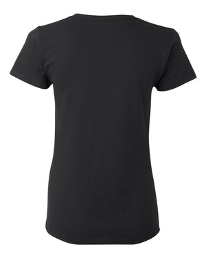 Gildan 5000L Women's Heavy Cotton™ T-Shirt, back view - Black