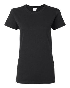 Gildan 5000L Women's Heavy Cotton™ T-Shirt, front view - Black