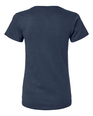 Gildan 5000L Women's Heavy Cotton™ T-Shirt, back view - Blue Dusk