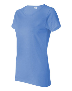 Gildan 5000L Women's Heavy Cotton™ T-Shirt, angle view - Carolina Blue
