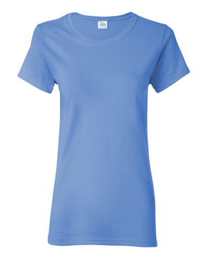 Gildan 5000L Women's Heavy Cotton™ T-Shirt, front view - Carolina Blue