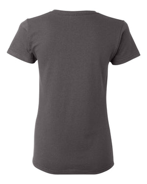 Gildan 5000L Women's Heavy Cotton™ T-Shirt, back view - Charcoal