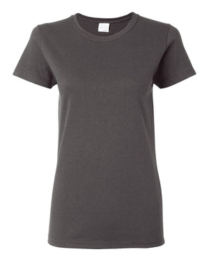 Gildan 5000L Women's Heavy Cotton™ T-Shirt, front view - Charcoal